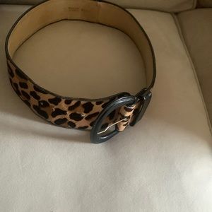 Leopard Belt with black buckle